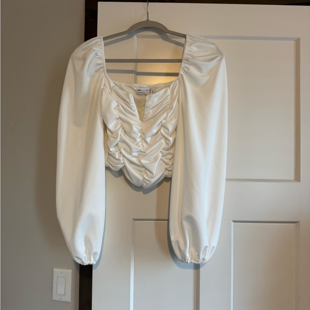 ASOS White Long Sleeve Top